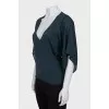 Silk blouse with wide sleeves