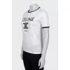 Straight T-shirt with brand logo