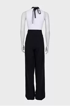 Wool trousers with suspenders