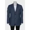 Men's straight cut wool jacket