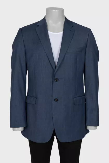 Men's straight cut wool jacket