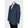 Men's straight cut wool jacket