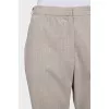 Straight cut mid-rise trousers