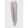Straight cut mid-rise trousers