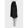 Silk skirt with pleated insert