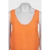 Straight-cut silk top