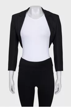 Cropped jacket without fastening