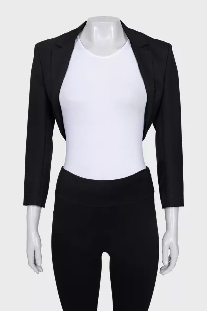 Cropped jacket without fastening