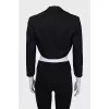 Cropped jacket without fastening