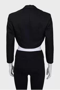 Cropped jacket without fastening