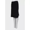 Fitted wool pencil skirt