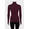 Burgundy wool turtleneck