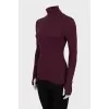 Burgundy wool turtleneck