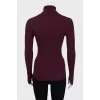Burgundy wool turtleneck