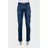 Men's straight fit distressed jeans
