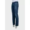 Men's straight fit distressed jeans