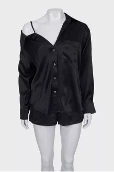 Silk suit loose fit