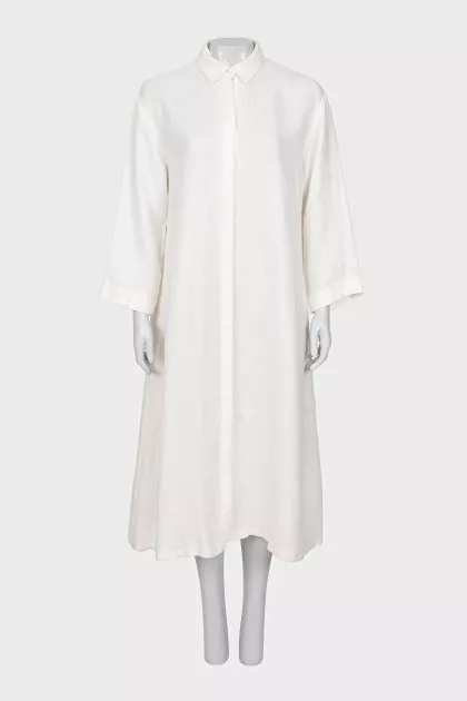 Loose button down shirt dress