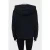 Dark blue hoodie with embroidery