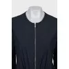 Cropped zip-up jacket with pockets