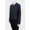 Cropped zip-up jacket with pockets