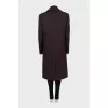 Straight cut wool coat with buttons