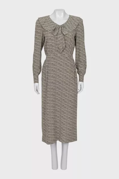 Silk Print Maxi Dress