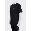 Straight T-shirt with embroidered logo