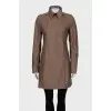 Fitted coat with buttons and hooks