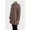 Fitted coat with buttons and hooks