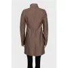 Fitted coat with buttons and hooks