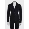Fitted button down jacket with pockets