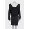 Deep v-neck long sleeve dress