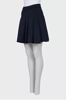 Dark blue pleated skirt