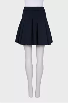 Dark blue pleated skirt