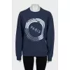Straight sweatshirt with embroidery
