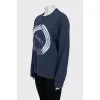 Straight sweatshirt with embroidery