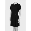 Dress with short sleeves decorated with zippers