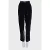 Men's black velour trousers
