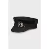 Satin cap with crystals