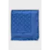 Blue scarf with signature pattern