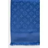 Blue scarf with signature pattern