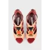 Closed heel block heel sandals
