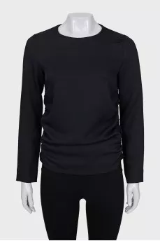 Blouse with draped sides