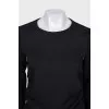 Blouse with draped sides