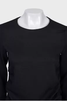 Blouse with draped sides