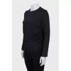 Blouse with draped sides