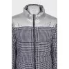 Down jacket with silver trim
