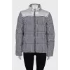 Down jacket with silver trim