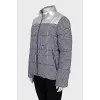 Down jacket with silver trim